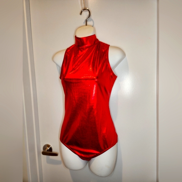 Red metallic bodysuit - Picture 1 of 4